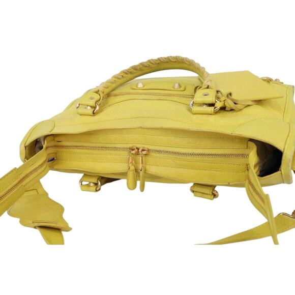 Balenciaga City Handbag with Mirror Yellow - Picture 9 of 12